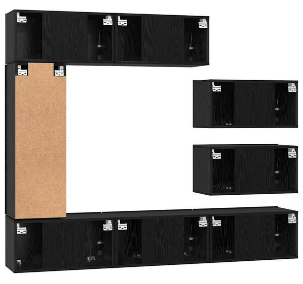 TV szekrény garnitúra 8 pcs Musta tammi 30.5 x 30 x 90 cm
