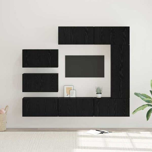 TV szekrény garnitúra 8 pcs Musta tammi 30.5 x 30 x 90 cm