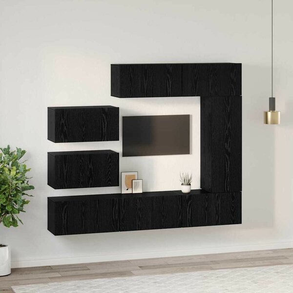 TV szekrény garnitúra 8 pcs Musta tammi 30.5 x 30 x 90 cm
