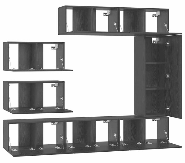 TV szekrény garnitúra 8 pcs Musta tammi 30.5 x 30 x 90 cm