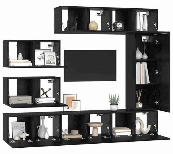 TV szekrény garnitúra 8 pcs Musta tammi 30.5 x 30 x 90 cm