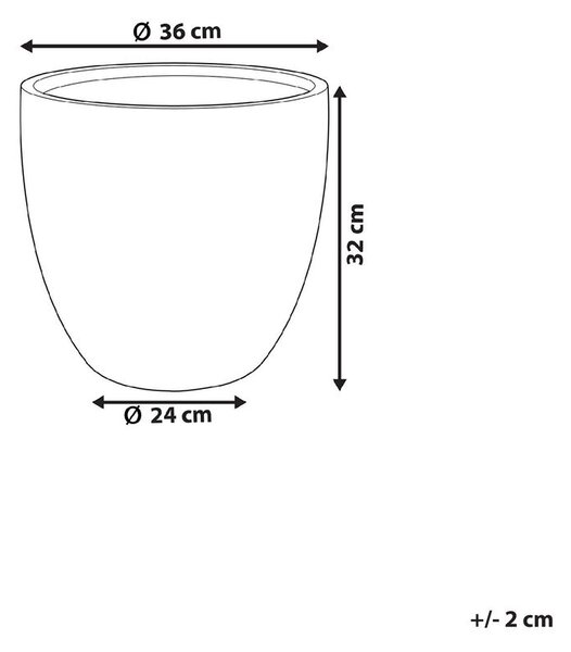 Virágcserép KANNIA 36 cm Világosszürke