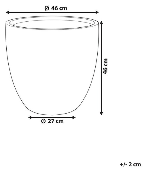 Virágcserép KANNIA 46 cm Fehér