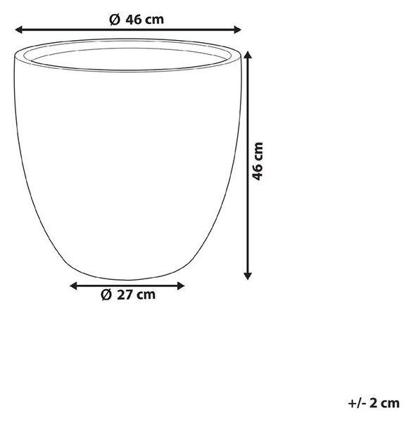 Virágcserép KANNIA 46 cm Világosszürke