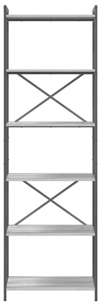 VidaXL Könyvespolc Szürke sonoma 60 x 30 x 189,5 cm Faanyag