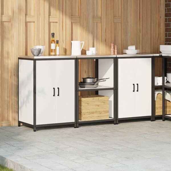 Konyhai Tároló Készlet polcokkal 3 pcs Fehér 180 x 50 x 92 cm