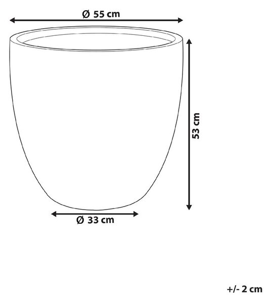 Virágcserép KANNIA 55 cm Világosszürke