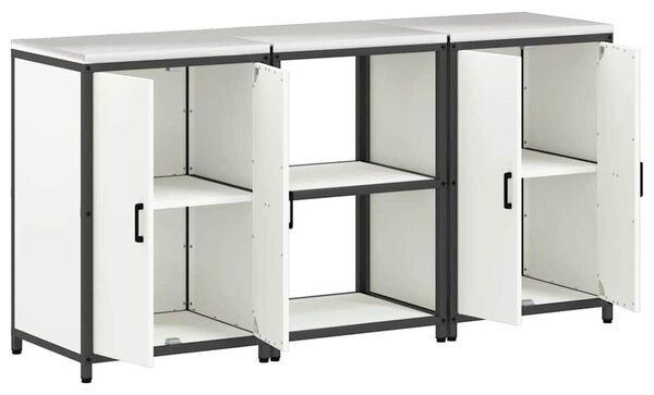 Konyhai Tároló Készlet polcokkal 3 pcs Fehér 180 x 50 x 92 cm