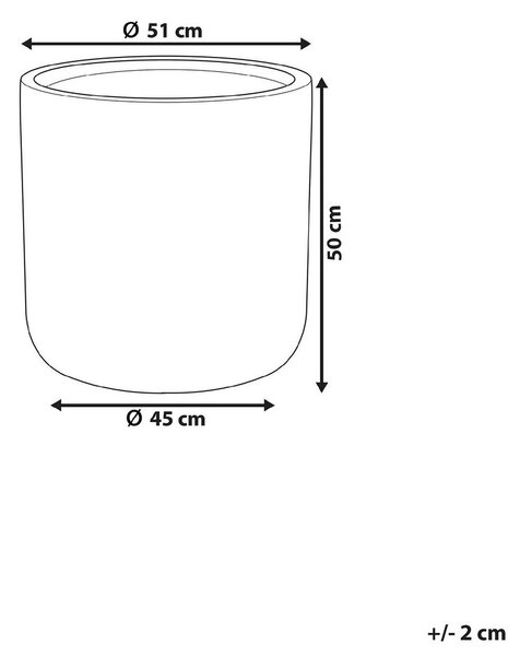 Virágcserép MESSENE 51 cm Világosszürke
