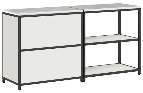 Konyhai Tároló Készlet polcokkal 2 pcs Fehér 180 x 50 x 92 cm