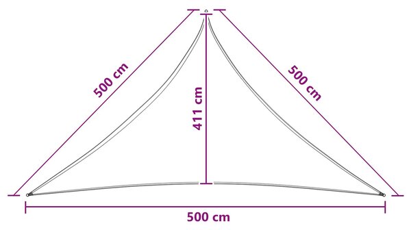 VidaXL Napernyő Vászon Kék és Fehér 5 x 5 x 5 m HDPE