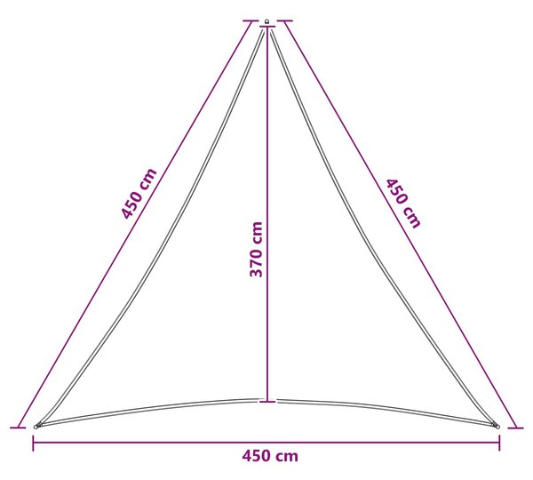 VidaXL Napernyő Vászon 4,5 x 4,5 x 4,5 m HDPE