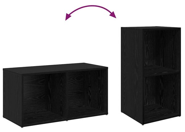TV szekrény garnitúra 4 pcs Musta tammi 37 x 35 x 72 cm Faanyag