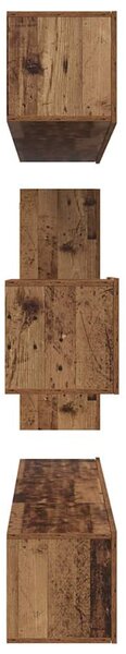TV szekrény garnitúra 8 pcs Régi fa 30.5 x 30 x 90 cm Faanyag