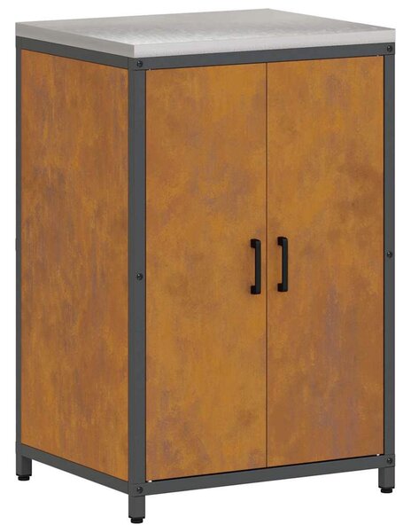 Konyhai Tároló Készlet polcokkal 3 pcs Rozsdás 240 x 50 x 92 cm