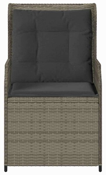 Kerti pad párnával 2 pcs Szürke Poli rattan