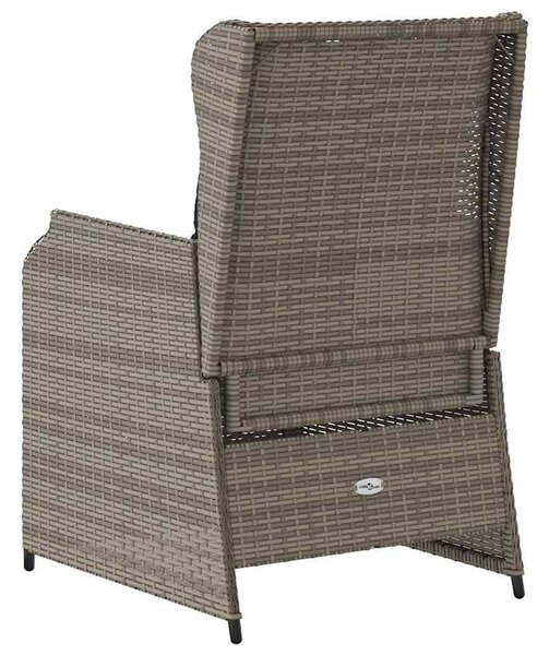 Kerti pad párnával 2 pcs Szürke Poli rattan