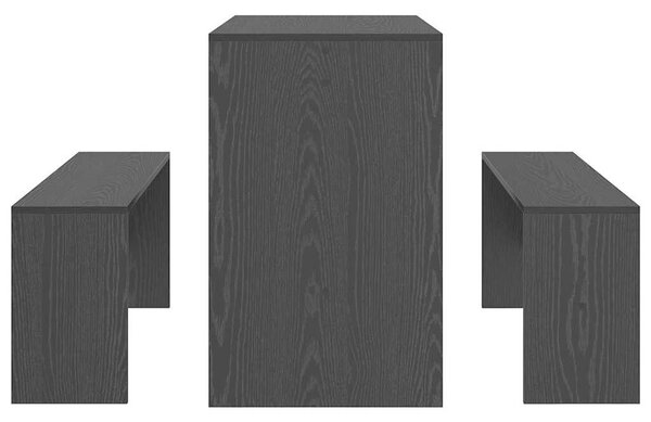 Étkezőgarnitúra 2 pcs Musta tammi 97 x 47 x 75 cm Faanyag