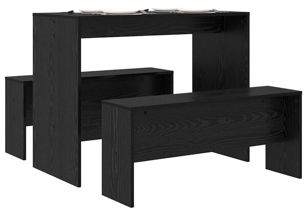 Étkezőgarnitúra 2 pcs Musta tammi 97 x 47 x 75 cm Faanyag