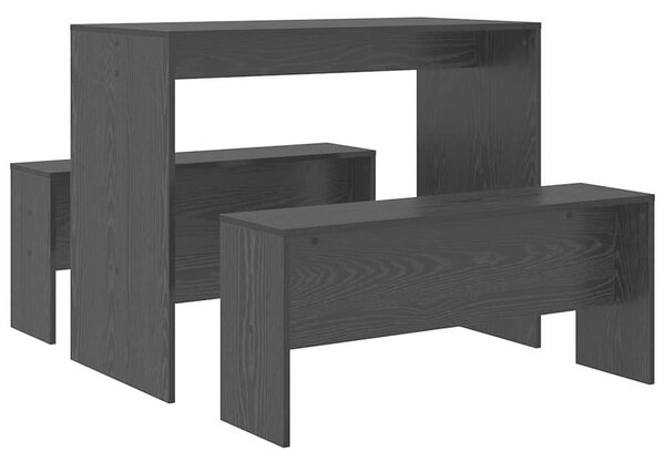 Étkezőgarnitúra 2 pcs Musta tammi 97 x 47 x 75 cm Faanyag