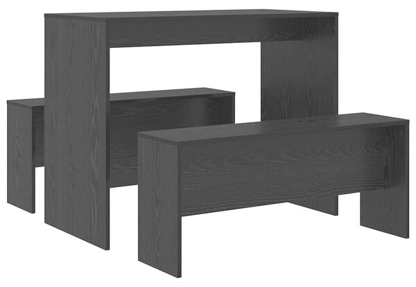 Étkezőgarnitúra 2 pcs Musta tammi 97 x 47 x 75 cm Faanyag
