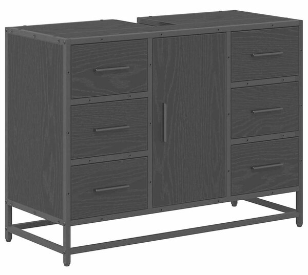Fürdőszobai mosdószekrény Musta tammi 80 x 33 x 60 cm Faanyag