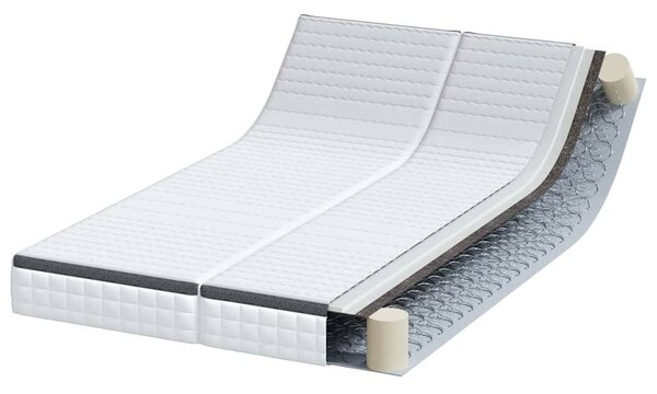 Matrac 2 pcs Fehér és Szürke 60 x 200 cm Bonell Rugó