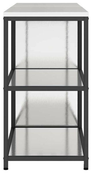 Konyhai Tároló Készlet polcokkal 2 pcs Ezüst 180 x 50 x 92 cm