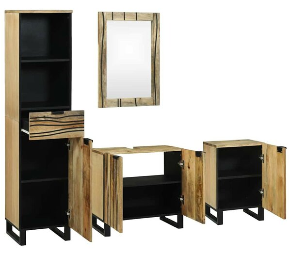Fürdőszoba bútor szett fiókkal 4 pcs Barna 38 x 33 x 160 cm