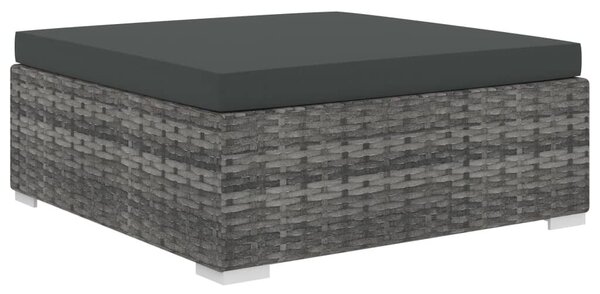 VidaXL 8 részes szürke polyrattan kerti bútorszett párnákkal