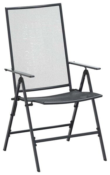 VidaXL Kert étkező szett 9 pcs Antracitszürke 212 x 90 x 76 cm