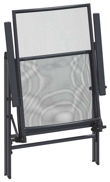 VidaXL Kert étkező szett 9 pcs Antracitszürke 212 x 90 x 76 cm