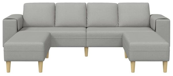 Kanapé Szett 3 pcs Felhős szürke szövet