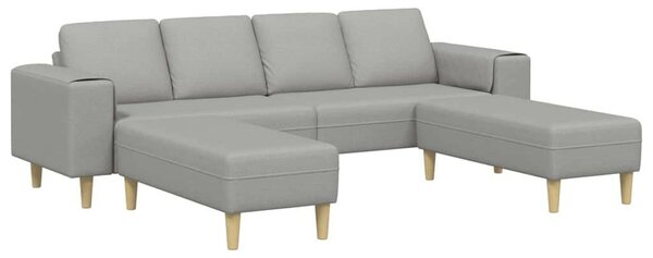 Kanapé Szett 3 pcs Felhős szürke szövet