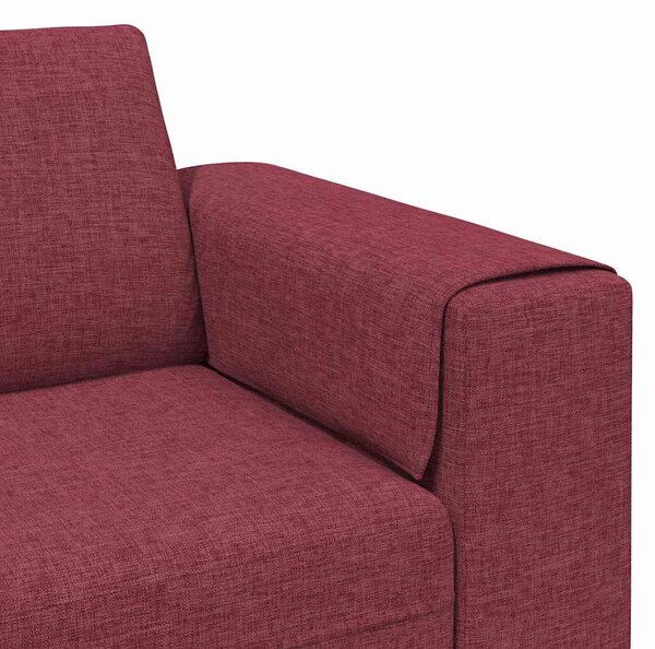 Kanapé Szett 3 pcs bordó szövet