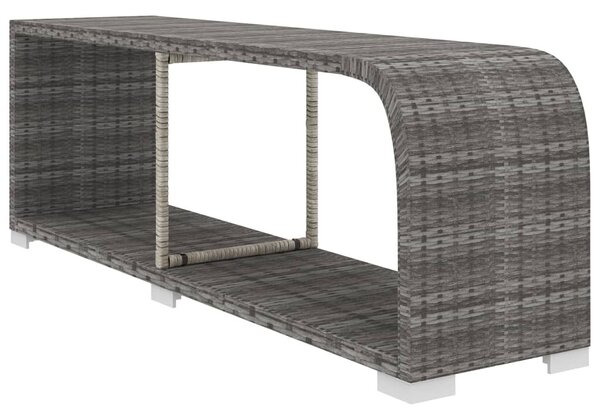 VidaXL 8 részes szürke polyrattan kerti bútorszett párnákkal
