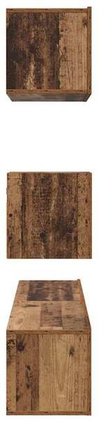 Fali TV Szekrény 4 pcs Régi fa 80 x 30 x 30.5 cm Faanyag