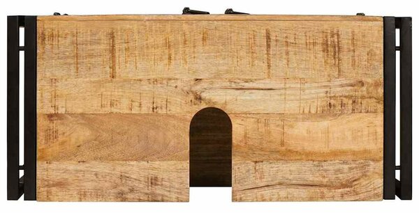 Fürdőszobai mosdószekrény 71 x 33 x 58 cm Tömör mangófa és vas
