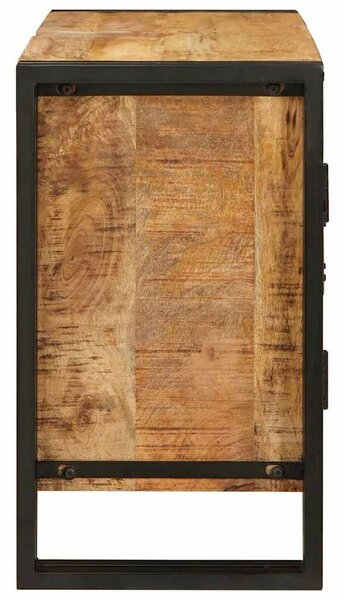 Fürdőszobai mosdószekrény 71 x 33 x 58 cm Tömör mangófa és vas