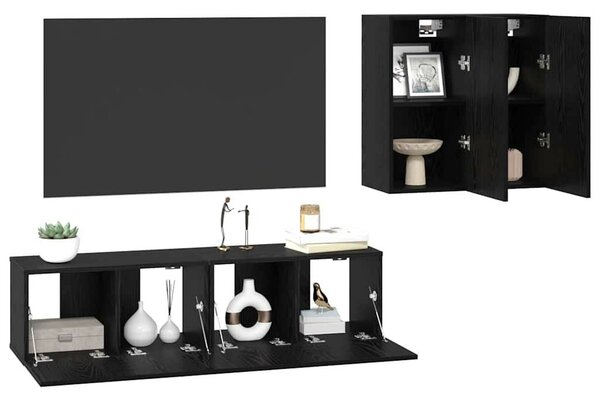 TV szekrény garnitúra 4 pcs Musta tammi 120 x 30 x 30 cm