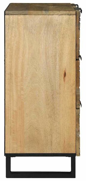 Oldalszekrények 2 pcs Barna 60 x 33.5 x 75 cm tömör mangófa