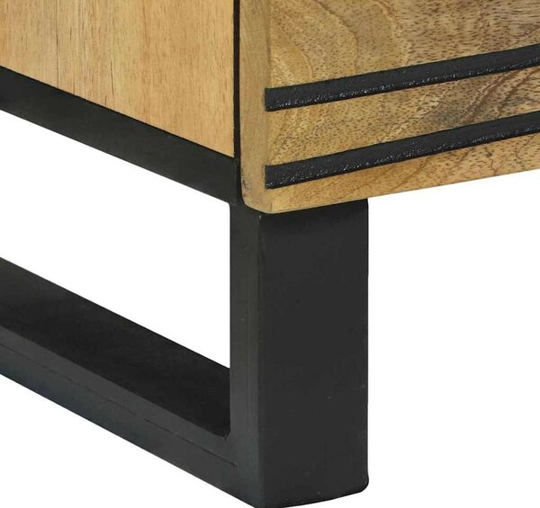 Oldalszekrények 2 pcs Barna 60 x 33.5 x 75 cm tömör mangófa