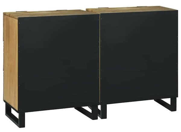 Oldalszekrények 2 pcs Barna 60 x 33.5 x 75 cm tömör mangófa