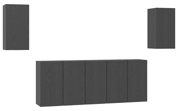 TV szekrény garnitúra 7 pcs Musta tammi 30.5 x 30 x 60 cm