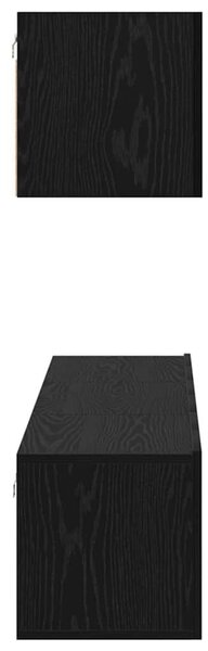TV szekrény garnitúra 4 pcs Musta tammi 60 x 30 x 30 cm Faanyag