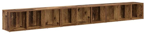 TV szekrény 3 pcs Régi fa 37 x 35 x 107.5 cm Műanyag Fa