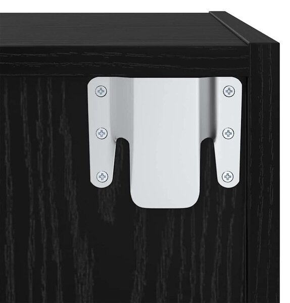 Fali TV Szekrény 4 pcs Musta tammi 37 x 37 x 107.5 cm