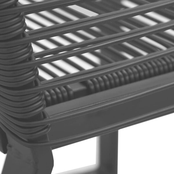 7 részes fekete PVC rattan kültéri étkezőgarnitúra