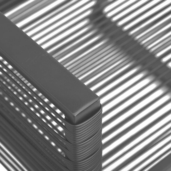7 részes fekete PVC rattan kültéri étkezőgarnitúra