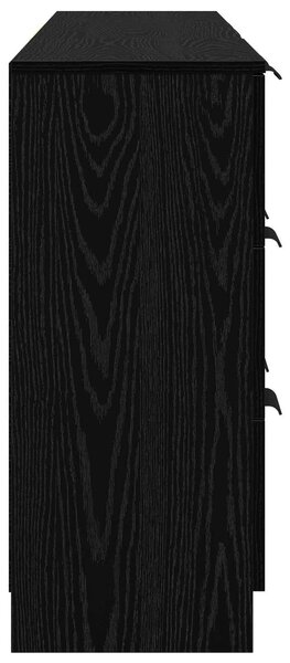 VidaXL Széf fiókkal 3 pcs Fekete tölgy 181 x 30 x 70 cm Faanyag